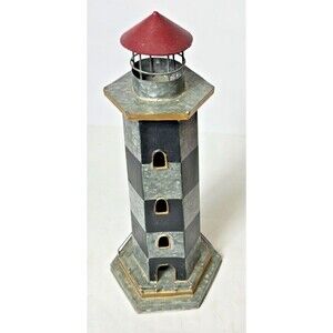 Light House Made out of zinc With Gold Trim Heavy Duty